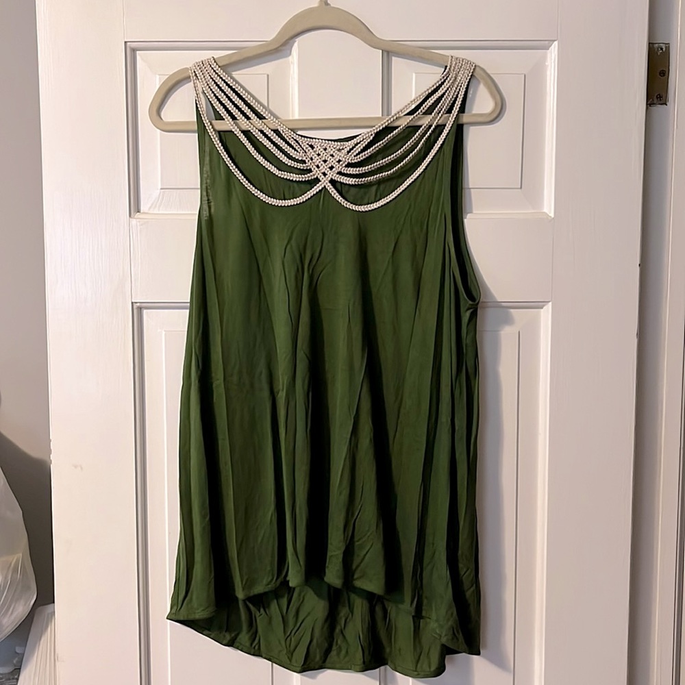 💥50% sale💥Leifnotes green tank top size M. E#639